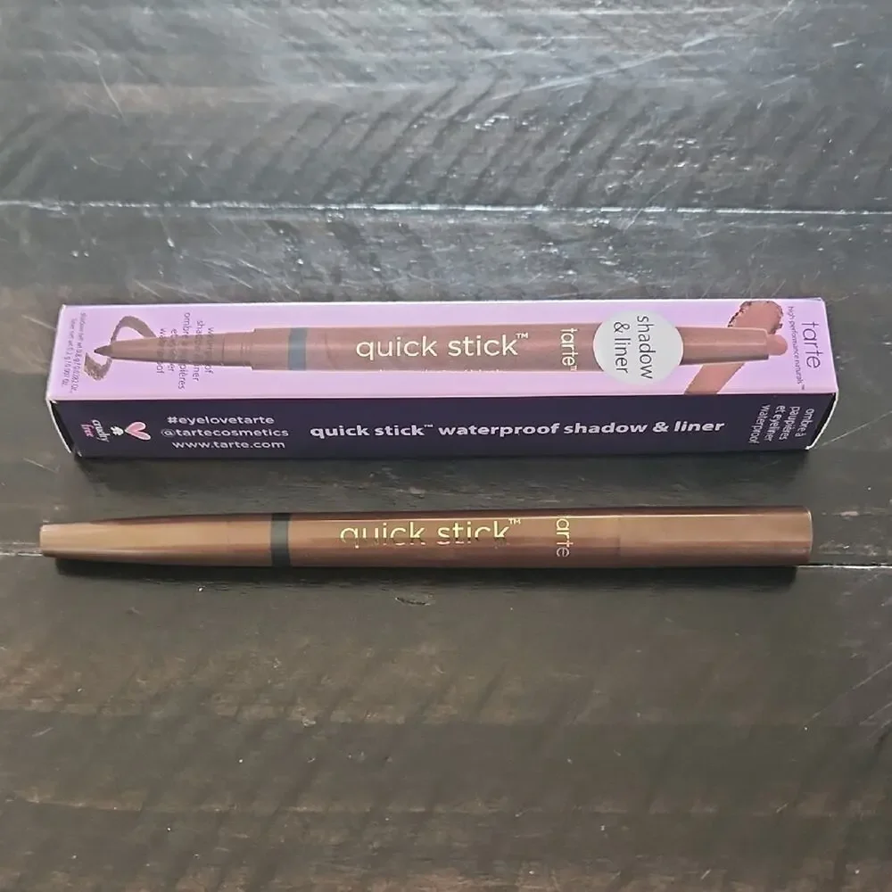 TARTE Stick Eye Shadow & Liner Waterproof Eyes Bronze Luster / Black Full Size